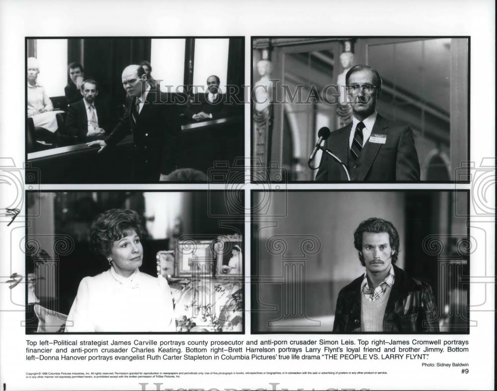 1996 Press Photo James Carville James Cromwell The People vs. Larry Flynt - Historic Images