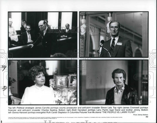 1996 Press Photo James Carville James Cromwell The People vs. Larry Flynt - Historic Images