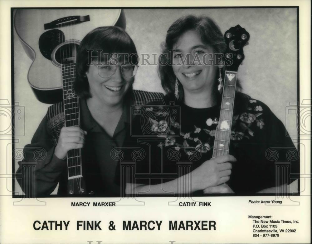 1991 Press Photo Cathy Fink and Marcy Marxer Bluegrass Musicians - cvp20803 - Historic Images