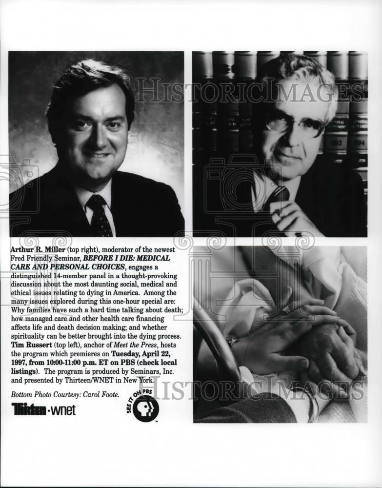 Press Photo Arthur Miller Hosts Before I Die Medical Care & Personal Choices - Historic Images