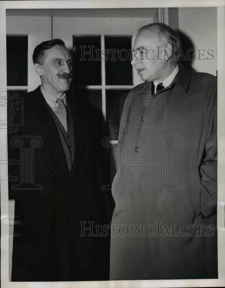 1945 Press Photo Washington DC White House Truman Hon J Baleour John Maynard - Historic Images