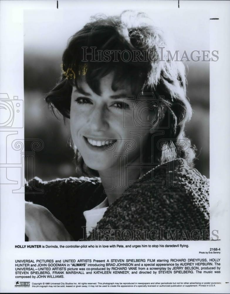 1989 Press Photo Holly Hunter in Always - cvp25424 - Historic Images