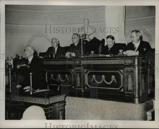 1938 Press Photo Paris Academy Of Medicine A D Arsonal Fernand Bezanoo C Sieur - Historic Images