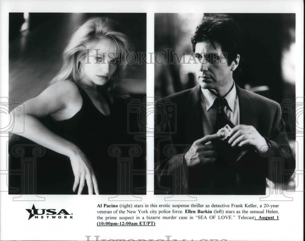 1996 Press Photo Al Pacino and Ellen Barkin in &quot;Sea of Love&quot; - cvp22319 - Historic Images