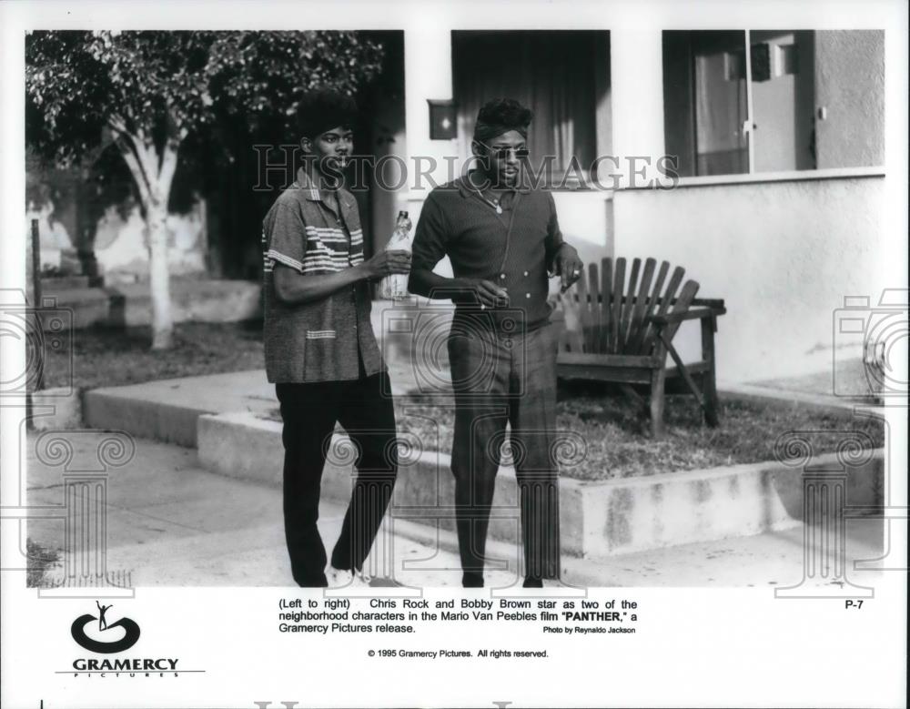 1995 Press Photo Chris Rock and Bobby Brown in &quot;Panther&quot; - cvp23040 - Historic Images