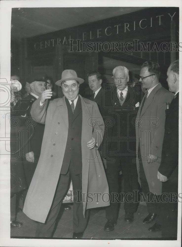 1956 Press Photo George Malenkov the Soviet Minister for Power Stations - Historic Images