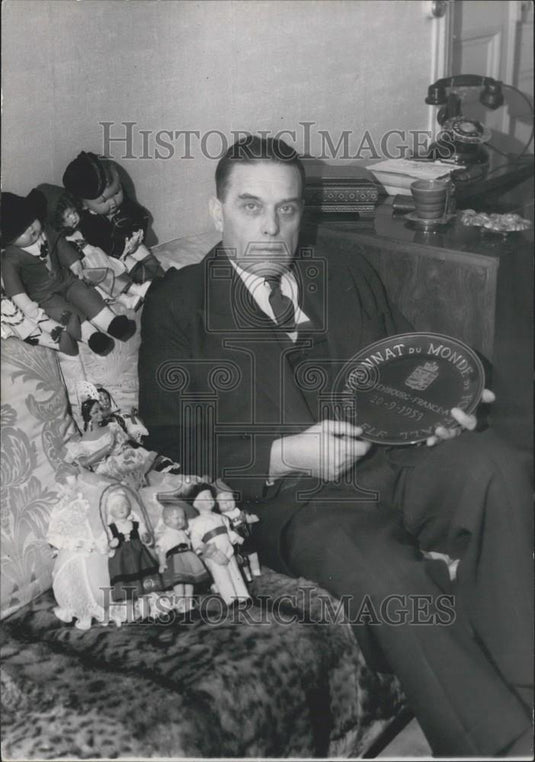 1953 Press Photo Paul Nicolas, Football Champion - Historic Images