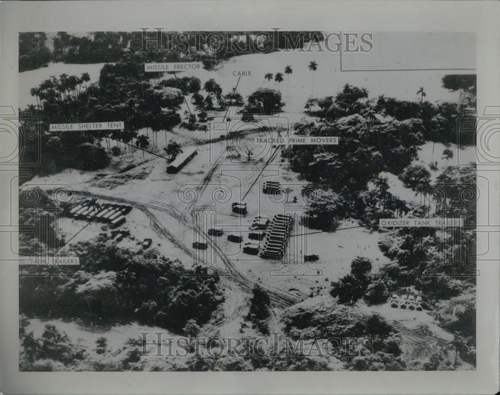 Press Photo Aerial View Of Missile Set-Up - Historic Images