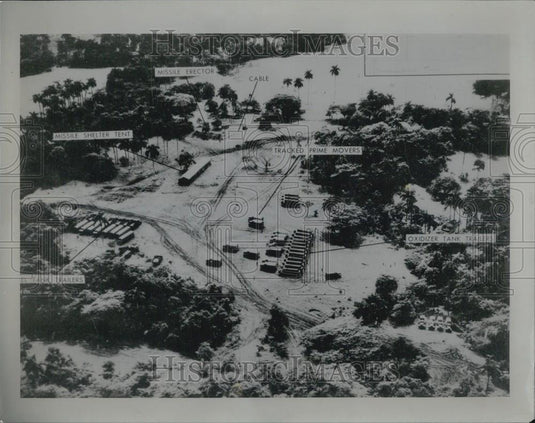 Press Photo Aerial View Of Missile Set-Up - Historic Images