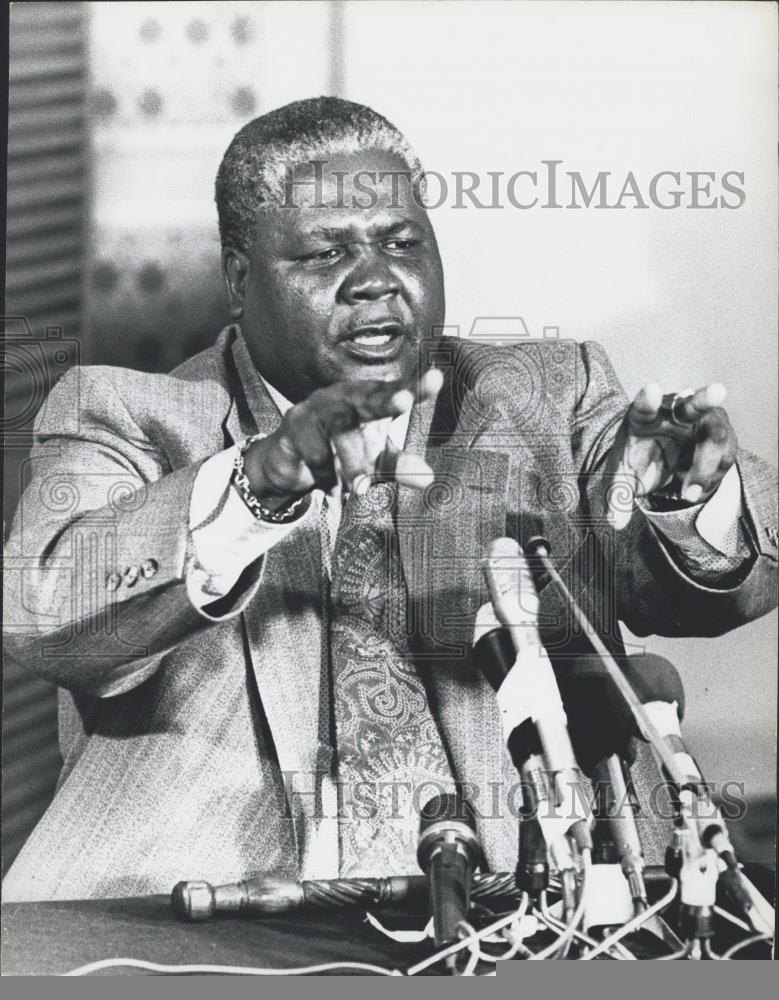 Press Photo Joshua Nkomo, President, Zimbabwe African People's Union - Historic Images