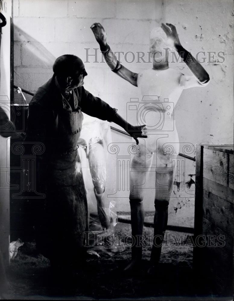 Press Photo translucent fibreglass, this ghost slows with light - Historic Images