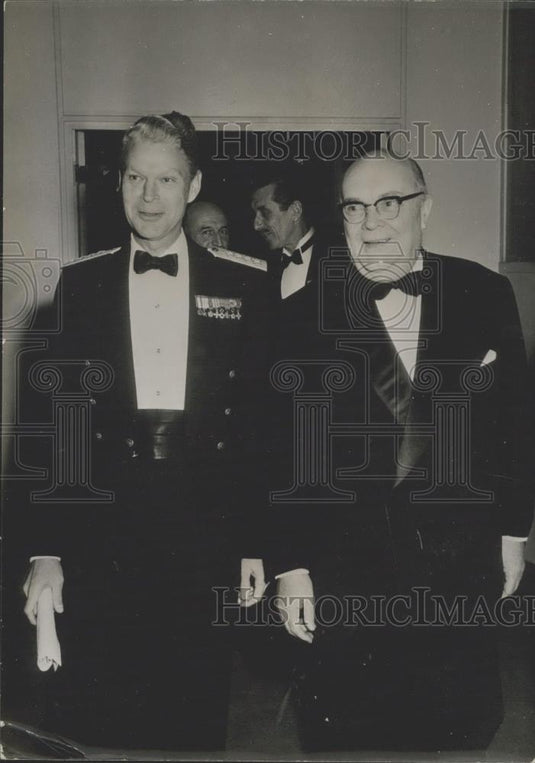 1961 Press Photo Retiring Nato Secretary General P. H. Spaak Guest Of Honour - Historic Images