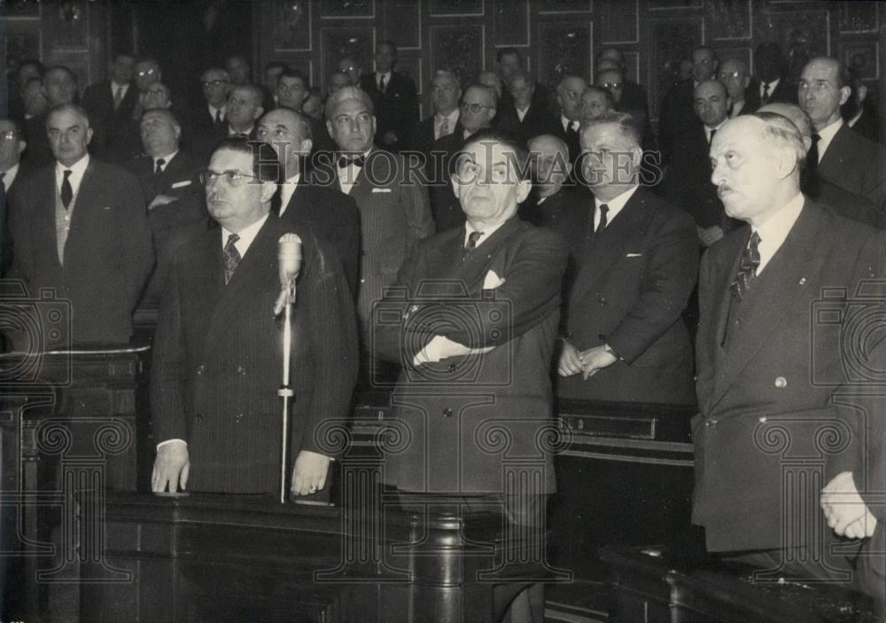 Press Photo New French cabinet at the Conseil De La Republique - Historic Images