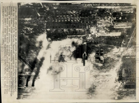 1948 Press Photo Blasted IG Farben Chemical Company, Ludwigshafen, Germany - Historic Images