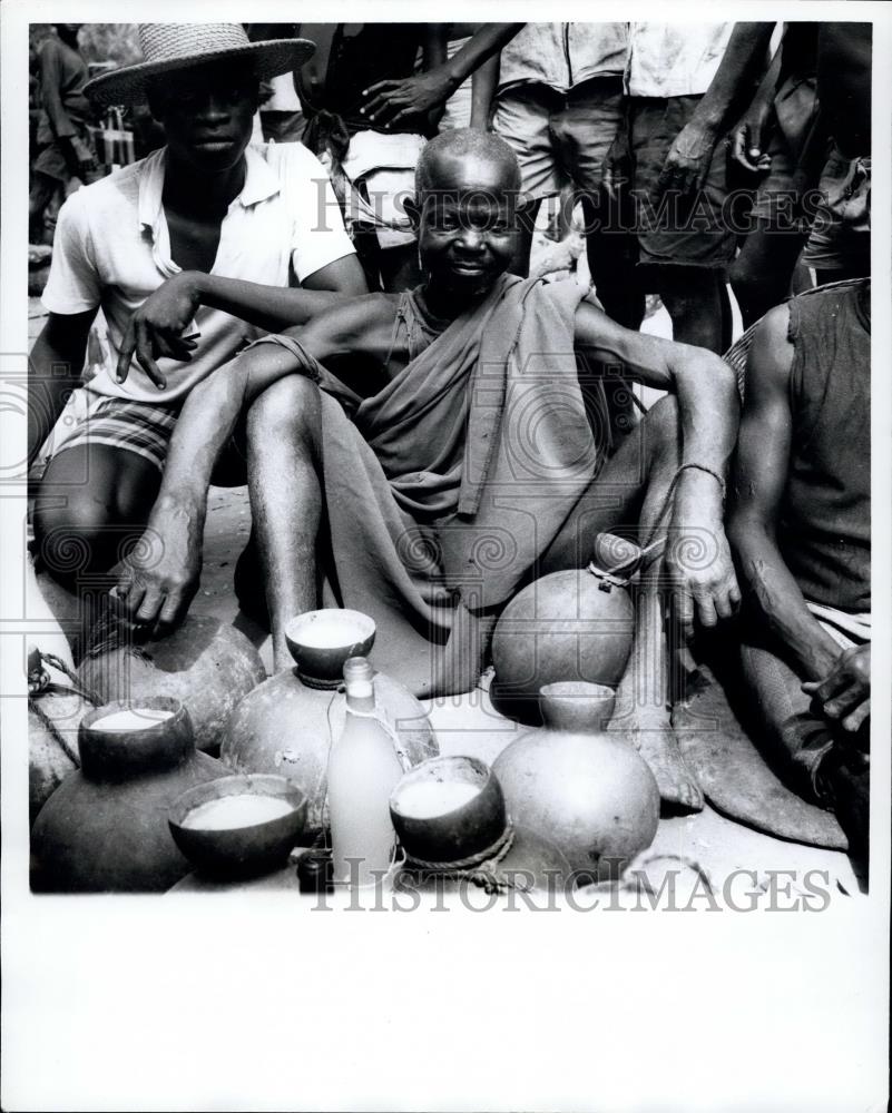 Press Photo Biafra: Areas taken by Nigerian Federal troops-Market at Ezango Ibo - Historic Images