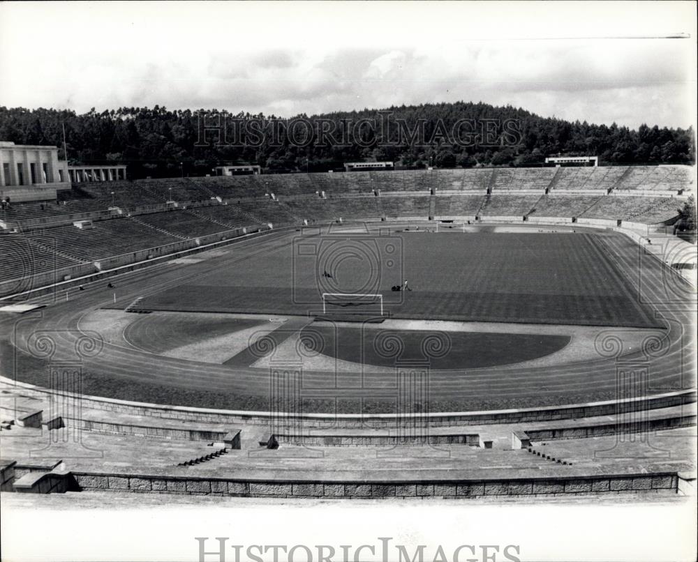 Press Photo View of the Lisbon national Stadium for the European Cup Final - Historic Images