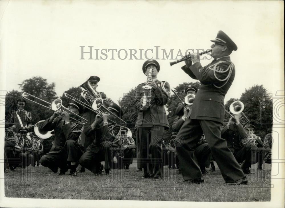 1957 Press Photo United States Air Force Band rehearses - Historic Images