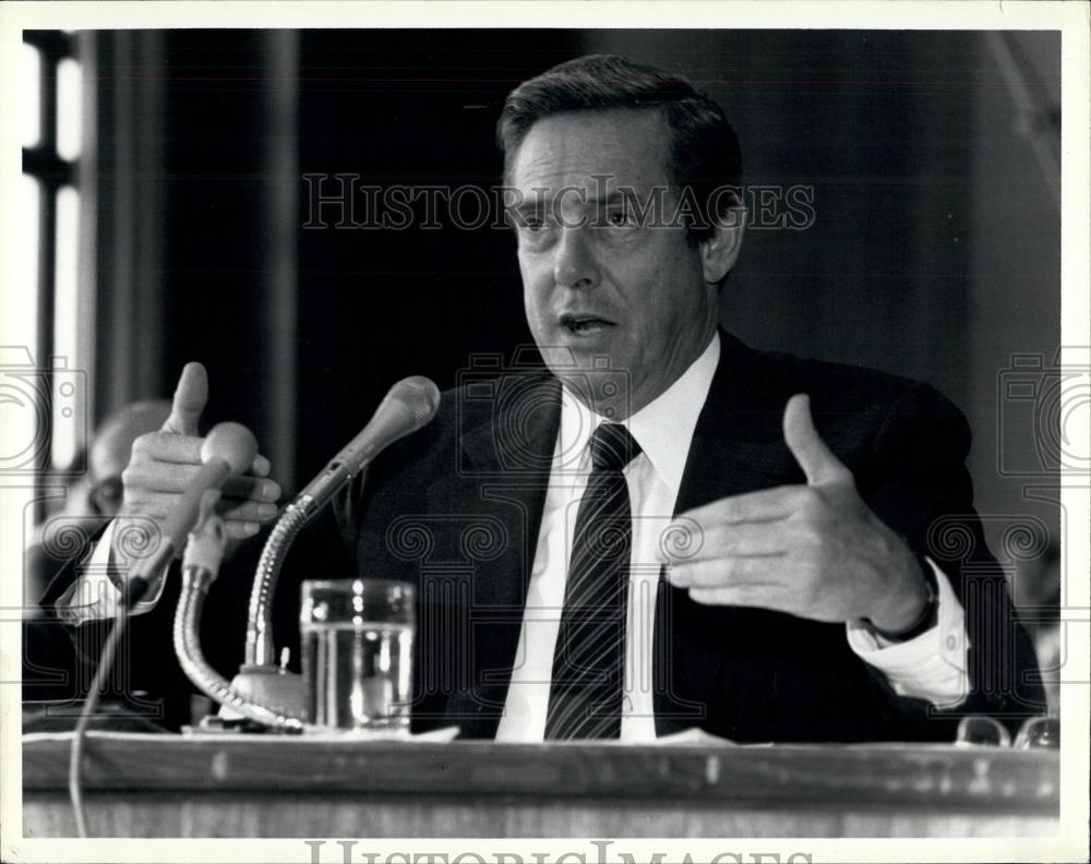 1984 Press Photo William Brock, U.S. Trade Representative - Historic Images