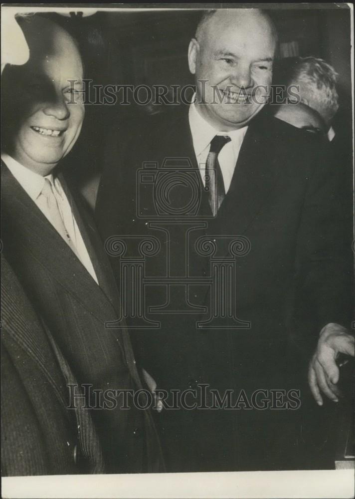 Press Photo Nikita Khrouchtchev and Maurice Thorez - Historic Images