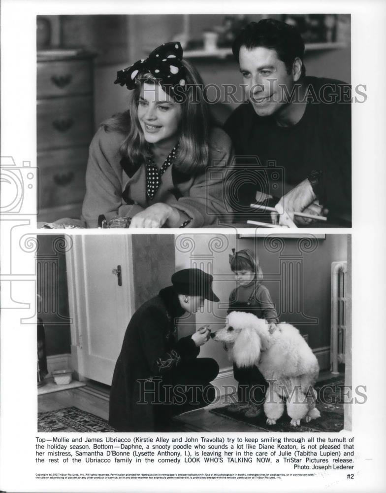 1993 Press Photo Kirstie Alley, John Travolta in Look Who&#39;s Talking Now - Historic Images