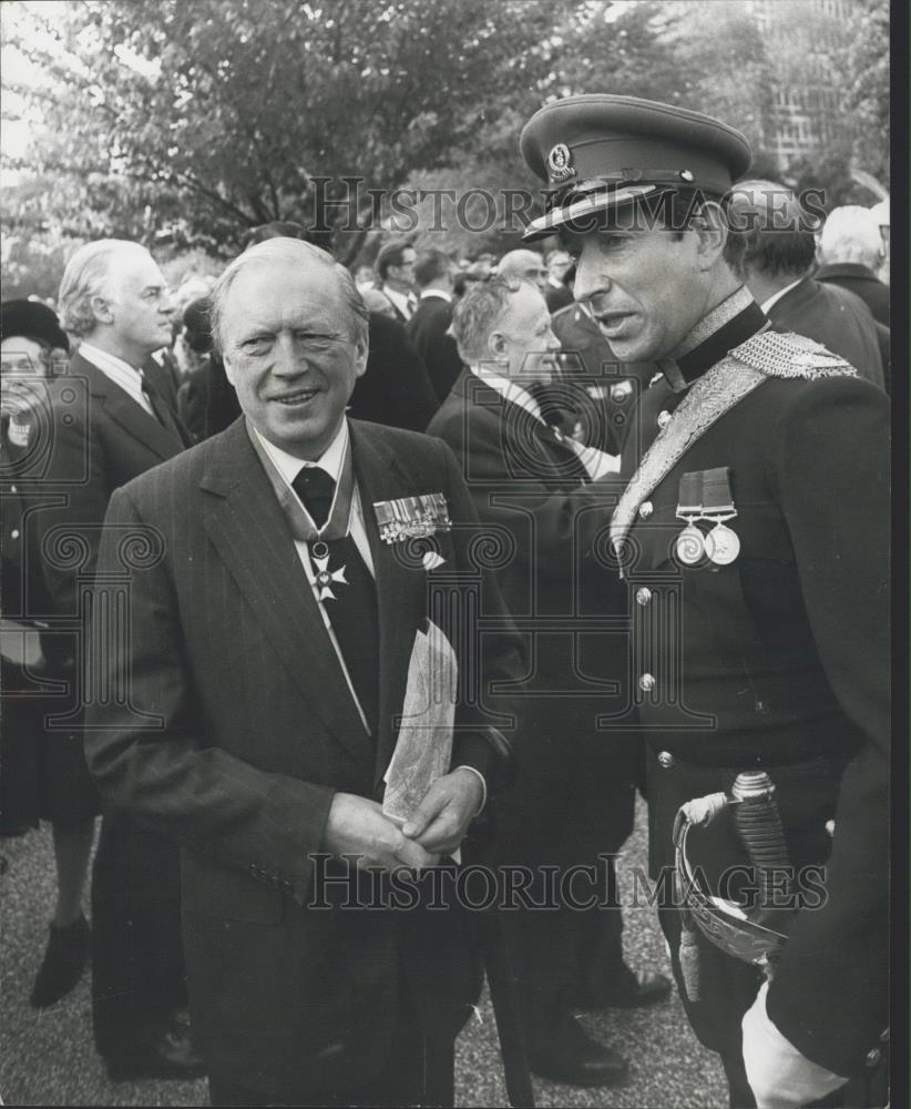 1976 Press Photo Ceremonial Unveiling of Katyn Memorial In London - Historic Images