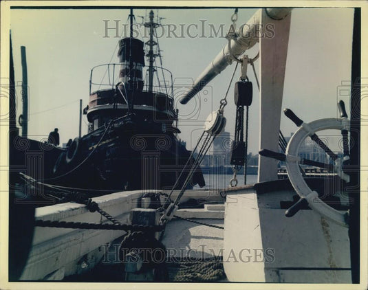 Press Photo Deck Of Boat - Historic Images