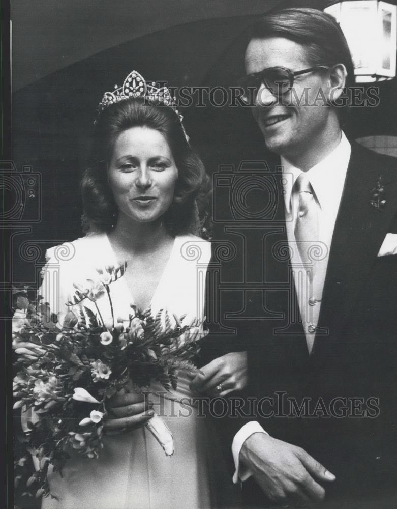 Press Photo Wedding Princess Marita Zu Schleswig-Holstein & Wilfrid Von Plothy - Historic Images