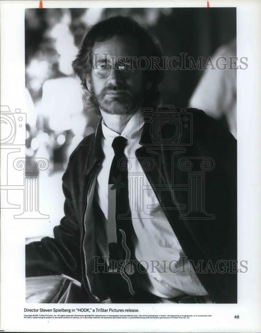 1985 Press Photo Director Stene Spielberg in "HOOK", a TriStar Pictures release - Historic Images