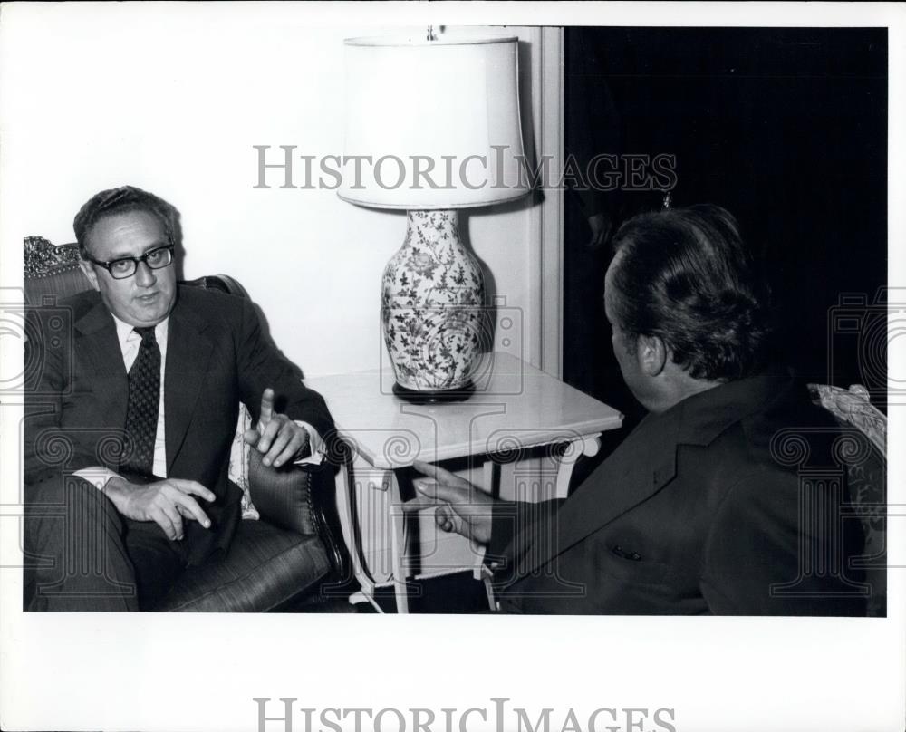 1973 Press Photo Henry Kissinger Willy Brandt At Waldorf Stories - Historic Images