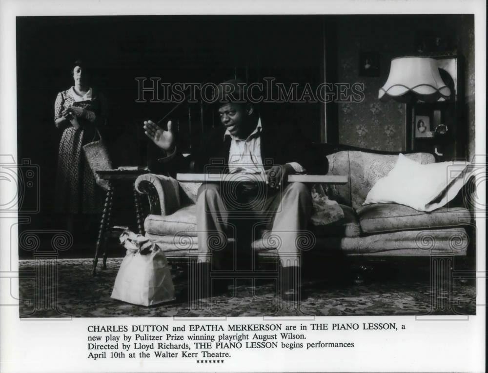1990 Press Photo Charles Dutton and Epatha Merkerson in THe Piano Lesson - Historic Images