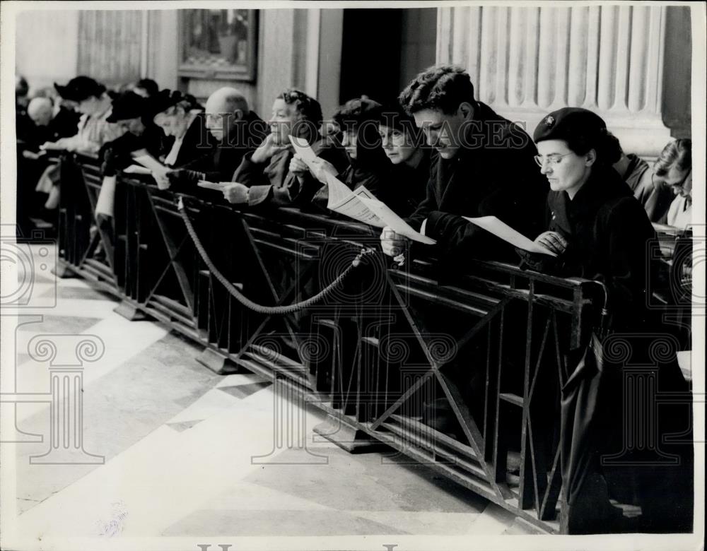 1953 Press Photo Queen Mary Memorial Service At St. Paul&#39;s Cathedral - Historic Images