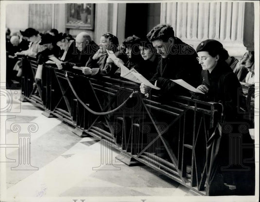 1953 Press Photo Queen Mary Memorial Service At St. Paul's Cathedral - Historic Images