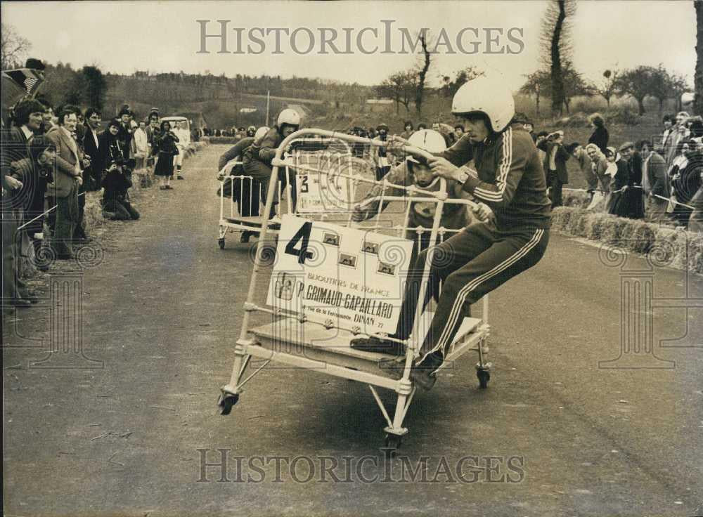 1978 Press Photo Skateboard bed races at Saint Jouan in France - Historic Images