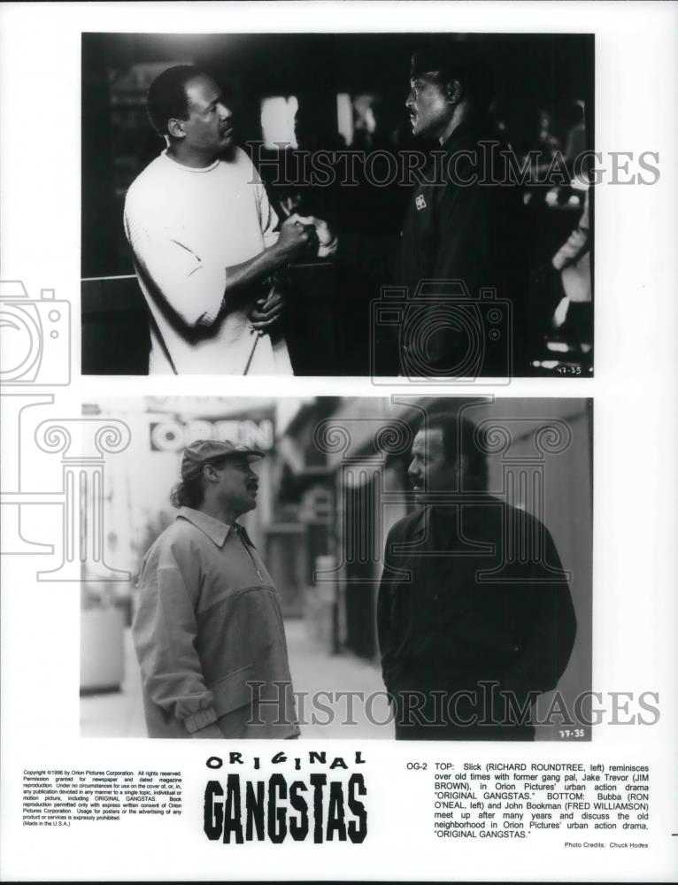 1996 Press Photo Richard Roundtree Jim Brown Ron O&#39;Neal and Fred Williamson - Historic Images