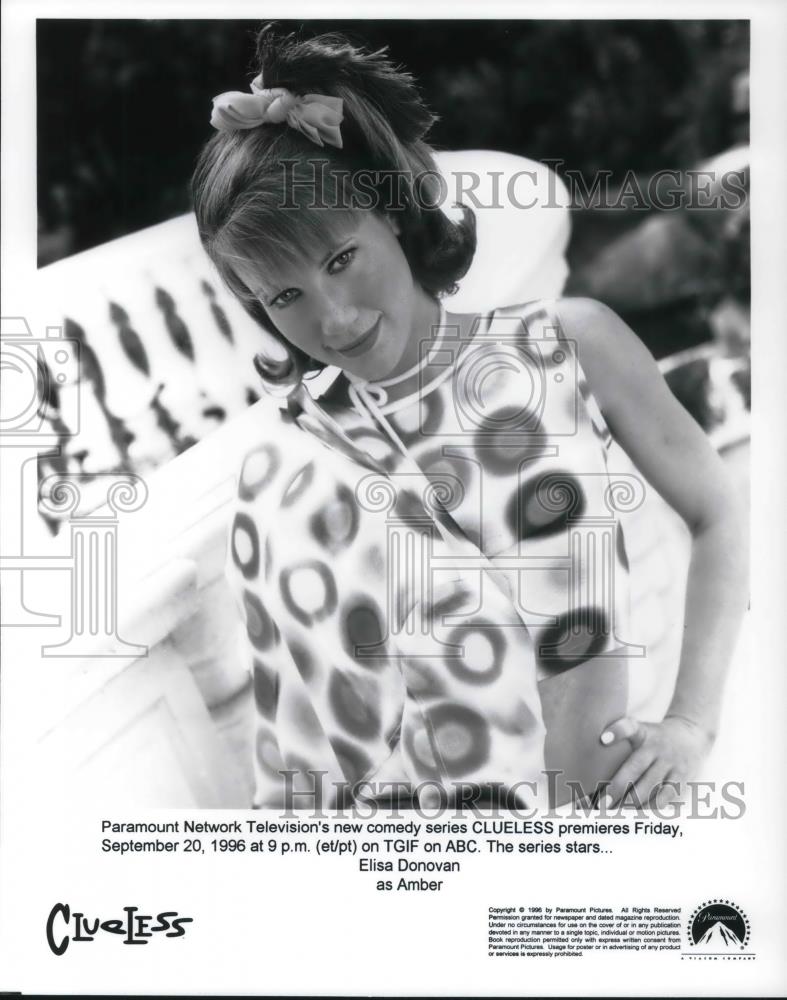 1996 Press Photo Elisa Donovan stars as Amber in Paramount's Clueless - Historic Images