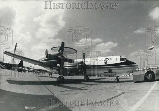 1985 Press Photo The new Lockheed P3AEW plane on exhibit - Historic Images