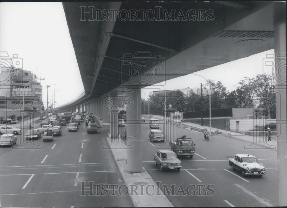 Press Photo Over &amp; Under Express-Ways Ready For Tokyo&#39;s Olympic Traffic - Historic Images