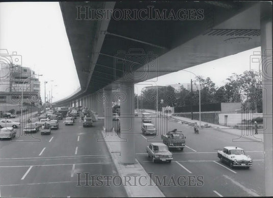 Press Photo Over & Under Express-Ways Ready For Tokyo's Olympic Traffic - Historic Images