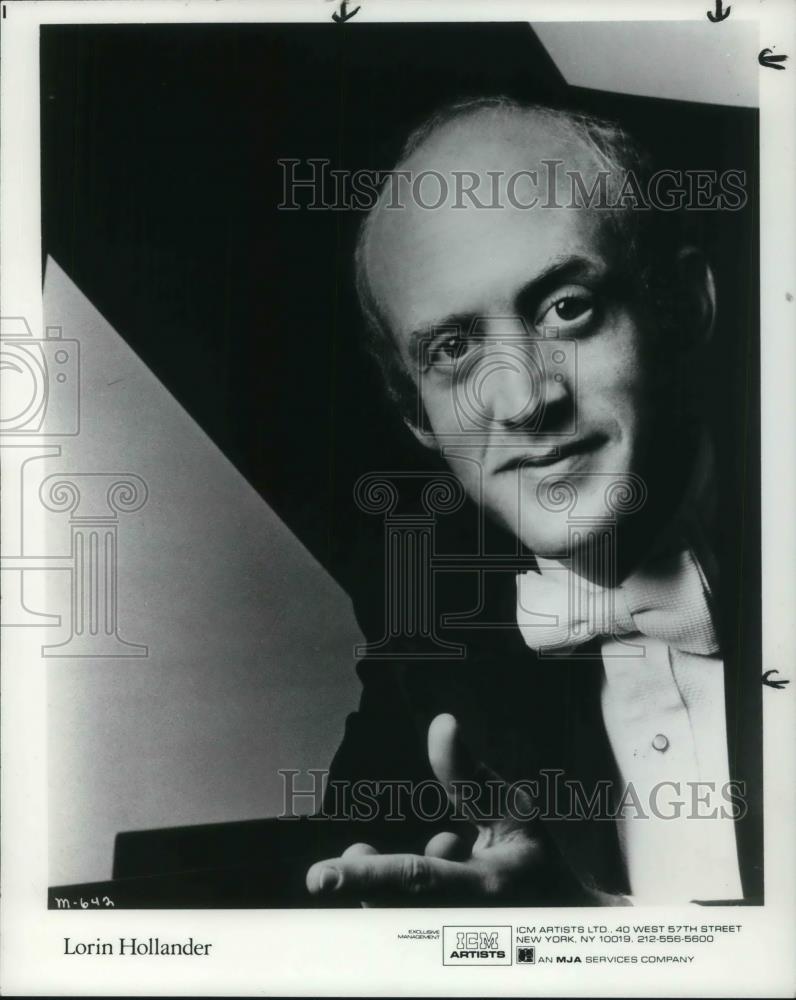 1985 Press Photo Lorin Hollander American Classical Concert Pianist - cvp24428 - Historic Images