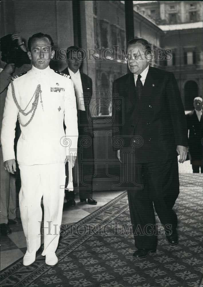 Press Photo President of the Italian Republic Einaudi Forms New Cabinet - Historic Images