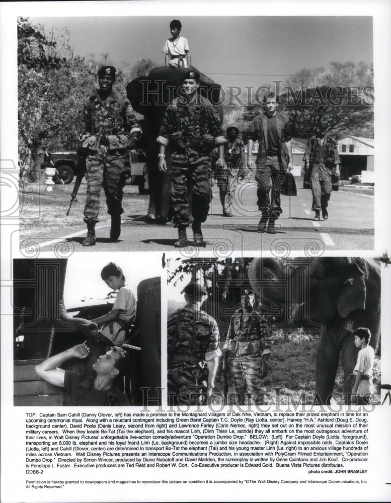 1995 Press Photo Danny Glover Ray Liotta Denis Leary Dinh Thien Le Corin Nemic - Historic Images