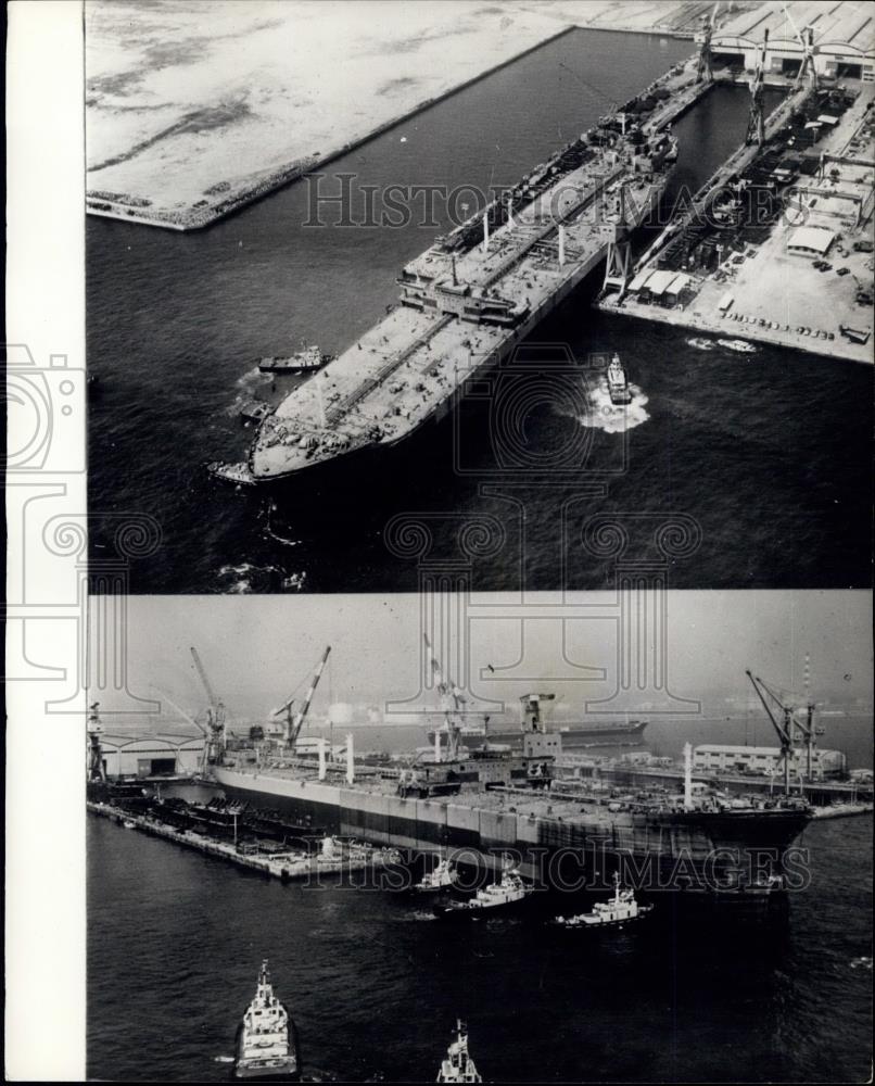 1966 Press Photo World&#39;s Largest Ship.supertanker, Udemitsu Maru - Historic Images