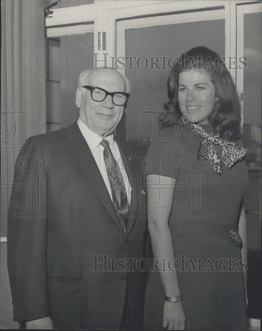1969 Press Photo ,American cellist, Christine Walevska &Sol Hurok - Historic Images
