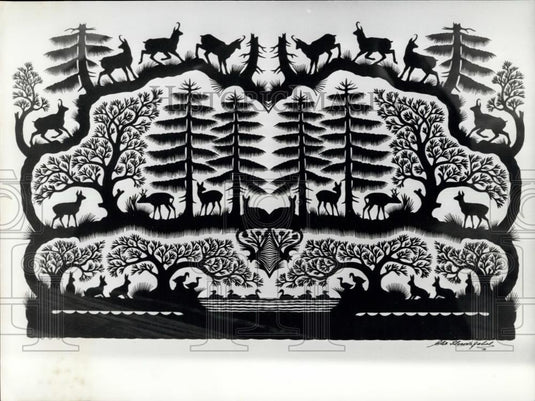 1973 Press Photo silhoutte art has been cut out by Mr. Christian Schwitzebel - Historic Images
