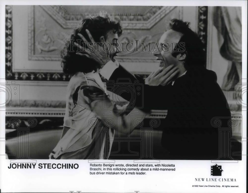 1992 Press Photo Roberto Benigni Nicoletta Braschi in Johnny Stecchino - Historic Images