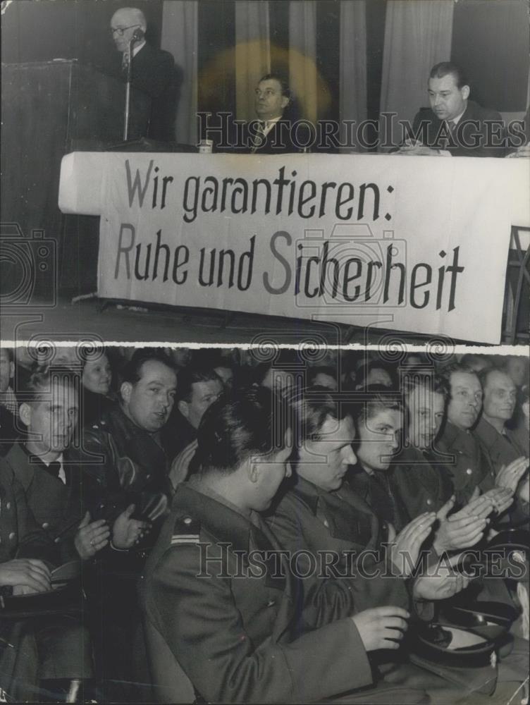 1955 Press Photo The Police-trade-union of Nordrhein-Westfalen - Historic Images