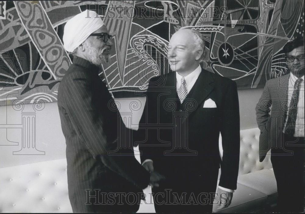 1972 Press Photo . Scheel & Indian For. Min. Singh. - Historic Images