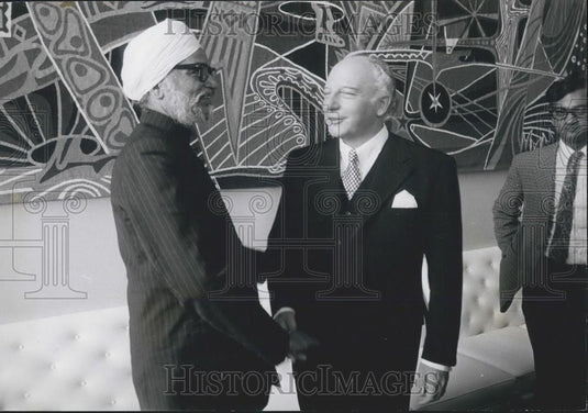 1972 Press Photo . Scheel & Indian For. Min. Singh. - Historic Images