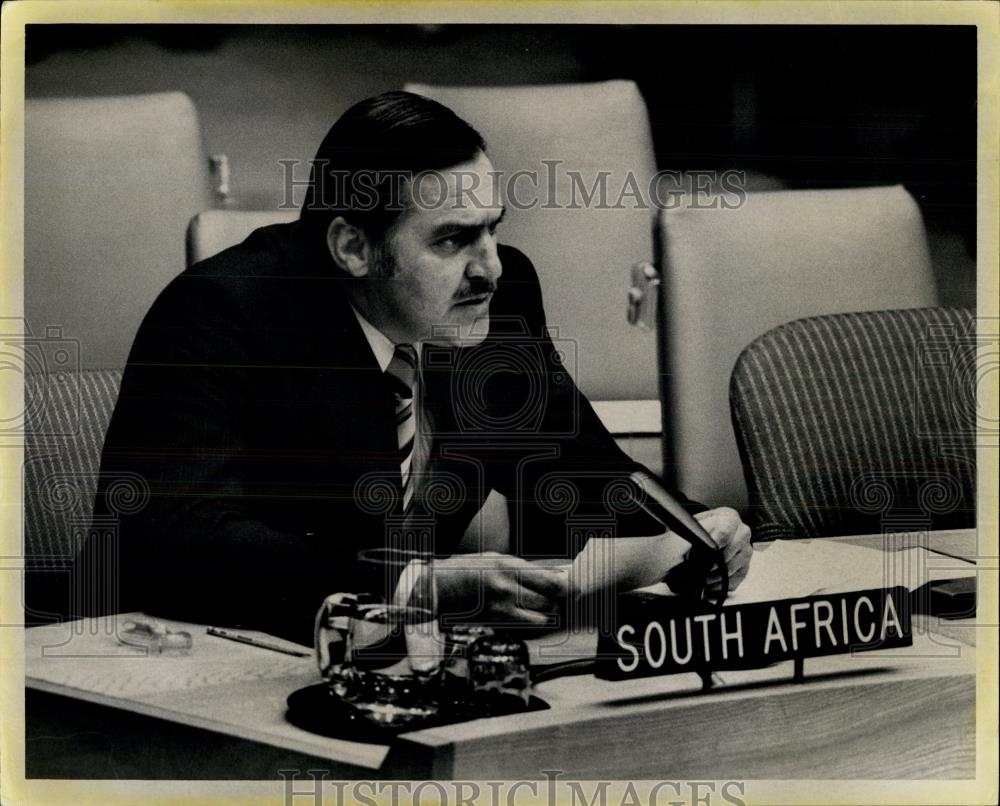 1978 Press Photo UN Security Council,South African Minister R F Botha - Historic Images