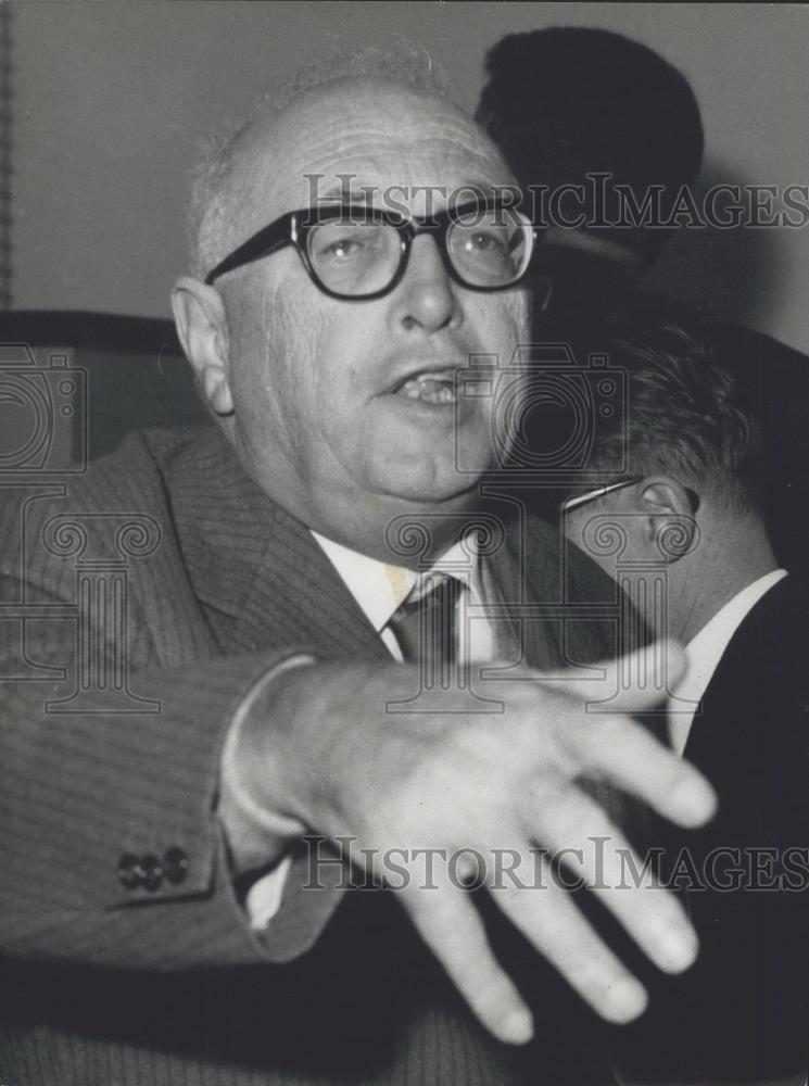 1963 Press Photo Pietro Nenni leader of Italian Socialist Party - Historic Images